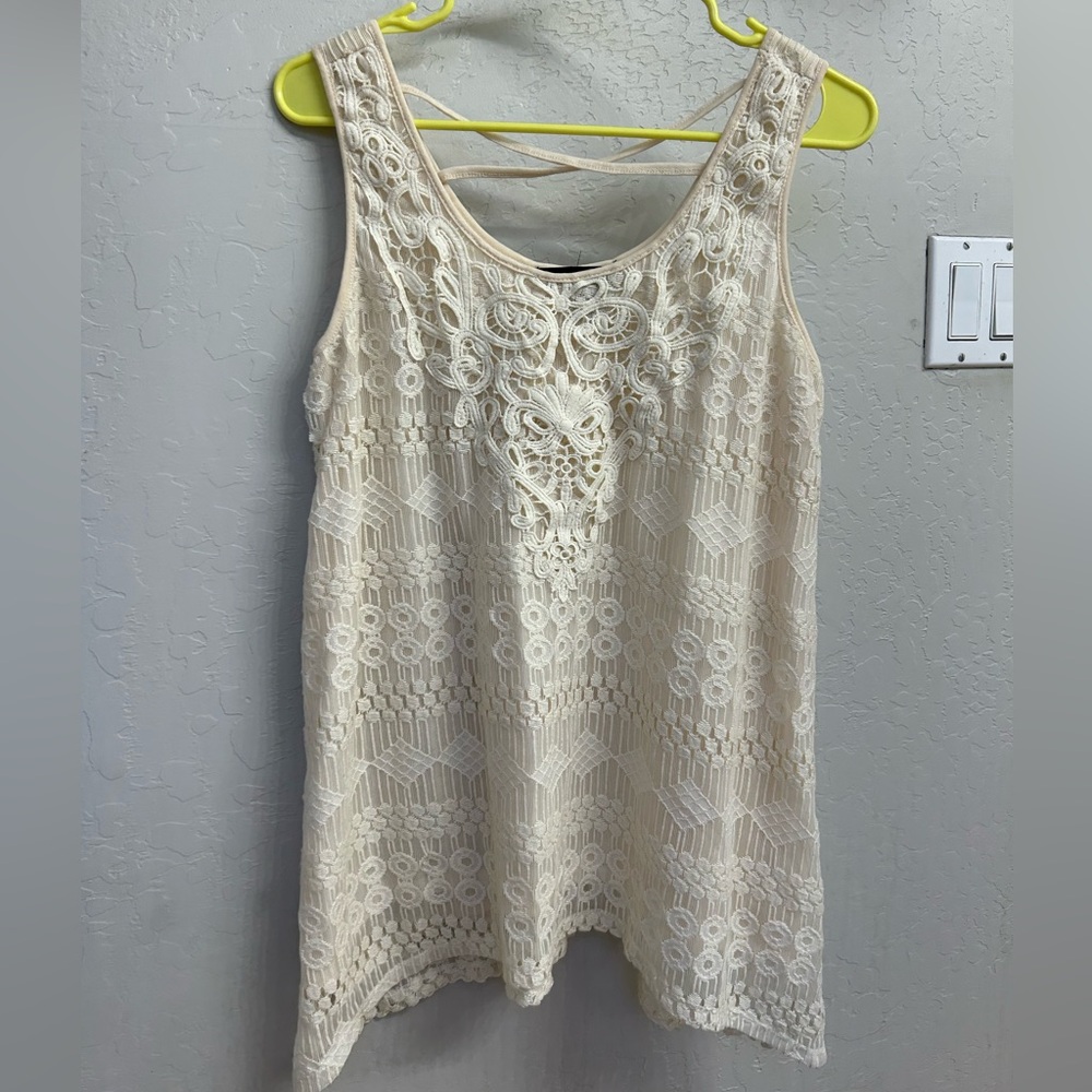 French Laundry Lace tank top